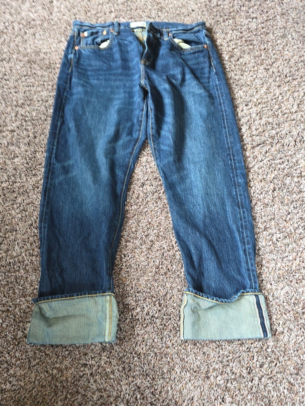 Women's AE Dark Blue Denim Jeans - Classic Straight Fit